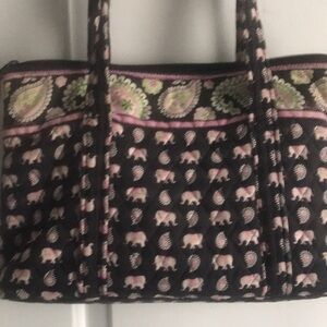 VERA BRADLEY PINK ELEPHANTS QUILTED BAG